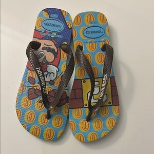 Havaianas Kids Flip Flops - Blue and Brown